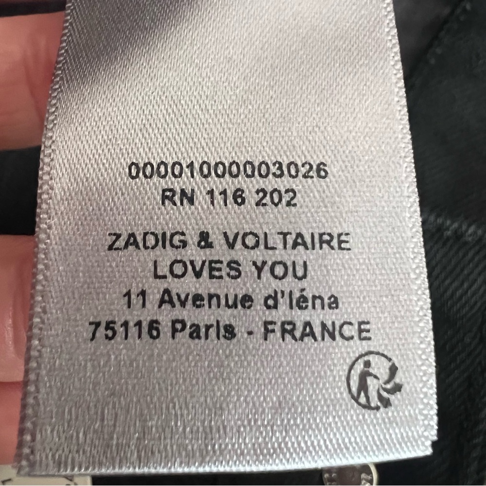 ZADIG & VOLTAIRE Black Straight-Leg Jeans Unisex Fit Designer Denim Tall Inseam - Picture 12 of 14